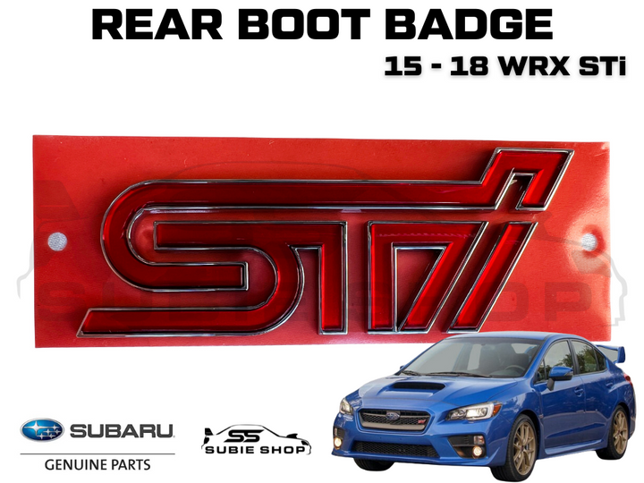 NEW OEM Genuine JDM Subaru WRX STi VA Red 2015 - 18 Sedan Boot Badge Logo Emblem