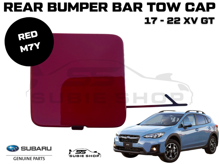 New GENUINE Subaru XV GT 17 - 22 Rear Bumper Bar Tow Hook Cap Cover Red M7Y