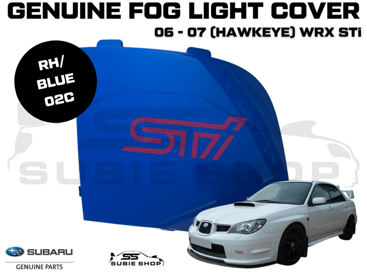 Genuine Subaru Impreza WRX Hawkeye STi 05 - 07 Fog Light Cover Surround Blue O2C