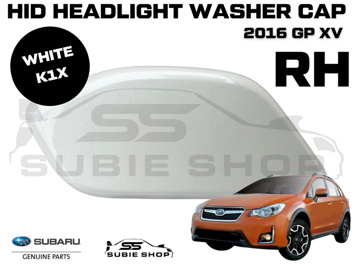 New GENUINE Subaru XV GP 2016 Headlight Bumper Washer Cap Cover Right White K1X