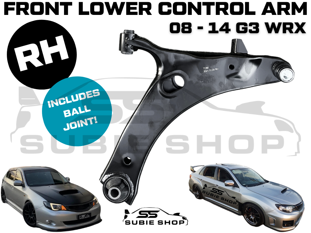 Right Driver Front Lower Control Arm Bush for 08 - 14 GH G3 Subaru Impreza WRX