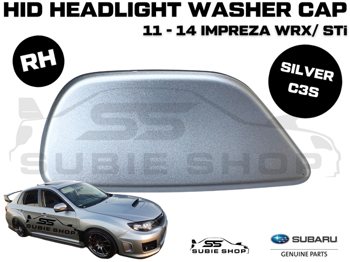 Genuine Headlight Washer Cap Cover 2011 - 14 Subaru Impreza G3 WRX STi RH Silver