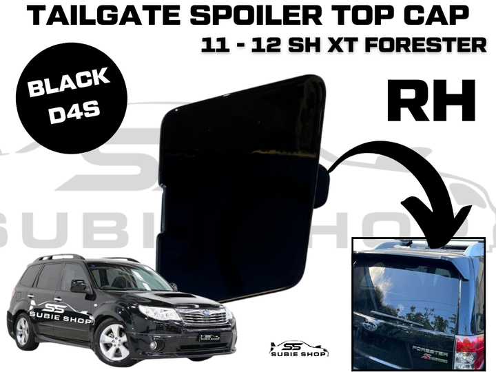 Genuine Tailgate Spoiler Black Cap Cover 11 - 12 Subaru Forester SH XT Right RH