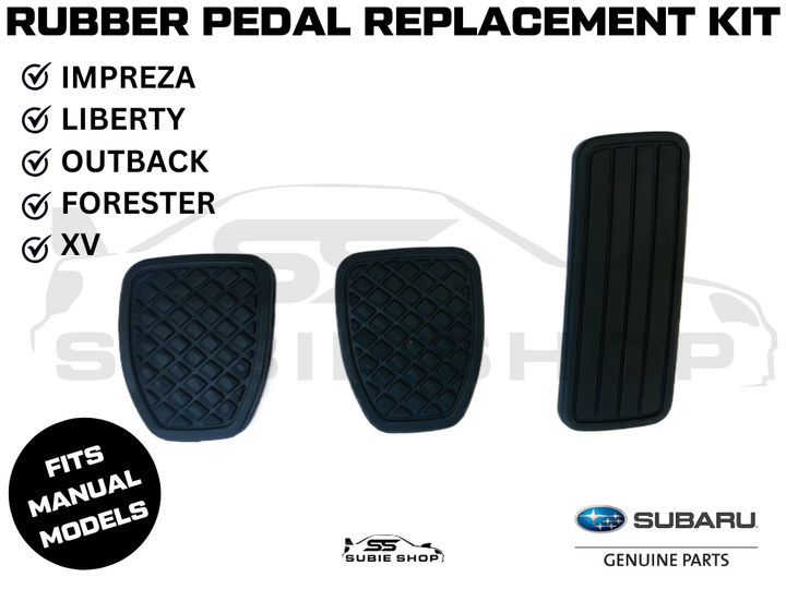 GENUINE Subaru Impreza Forester Liberty XV Brake Clutch Rubber Pedal Covers Set