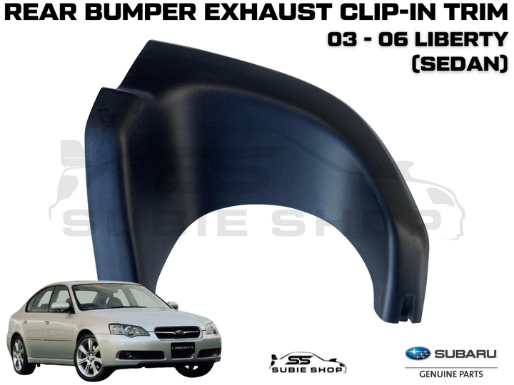 New Genuine Subaru Liberty Sedan 03-06 Rear Bumper Bar Exhaust Cover Trim Insert