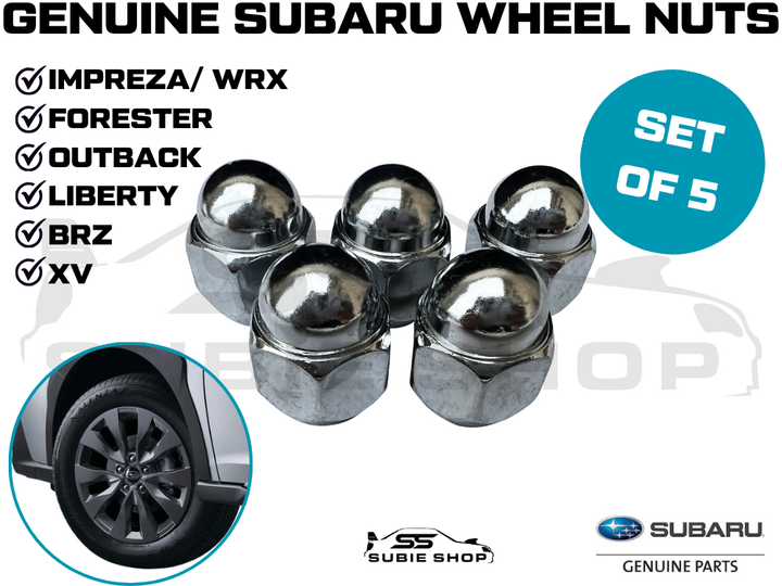 5 x New GENUINE Subaru Liberty Forester Outback Impreza BRZ XV Wheel Nuts Nut