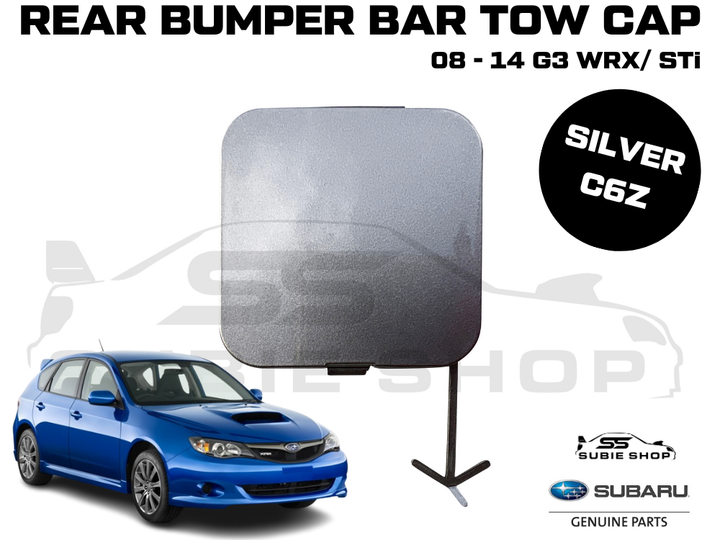 GENUINE Subaru Impreza G3 WRX STi 2008-14 Rear Bumper Bar Tow Hook Cap Cover C6Z