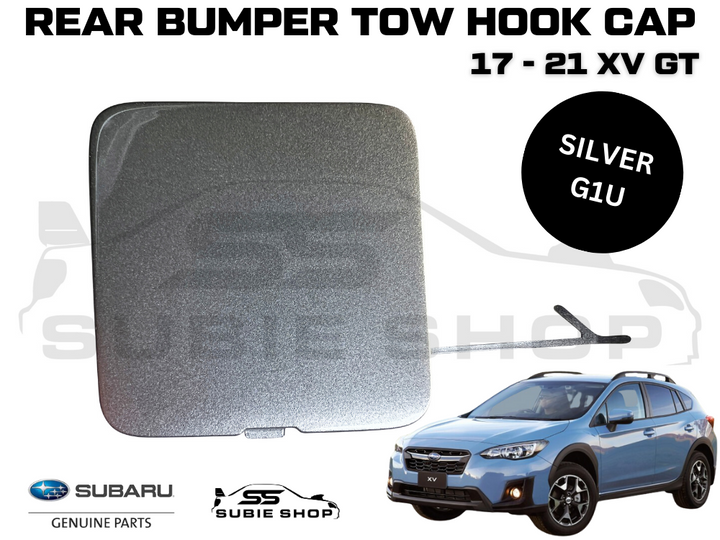 New GENUINE Subaru XV GT 17 - 21 Rear Bumper Bar Tow Hook Cap Cover Silver G1U