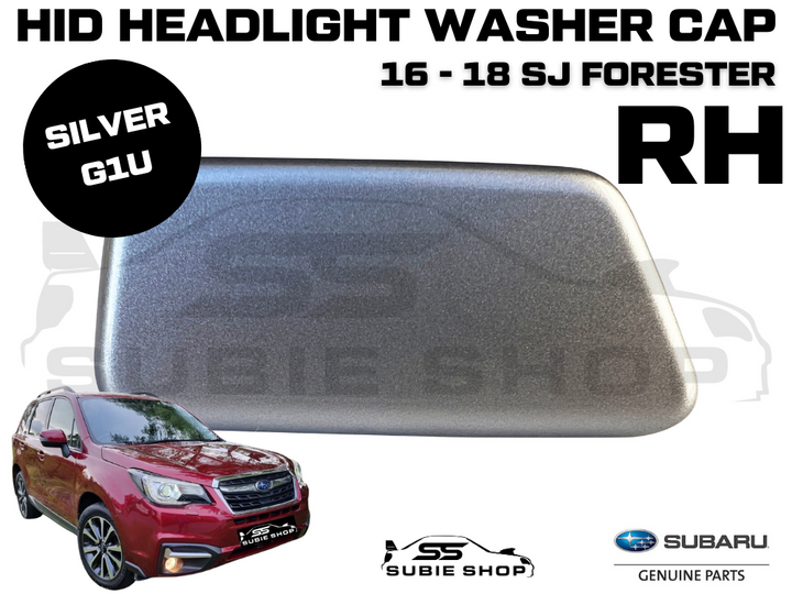 New Genuine Headlight Washer Cap Cover 16-18 Subaru Forester SJ Right Silver G1U