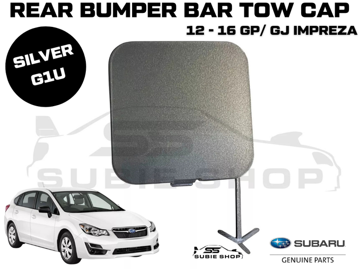 GENUINE Subaru Impreza 2012-16 GP GJ Rear Bumper Bar Tow Hook Cap Cover Silver G