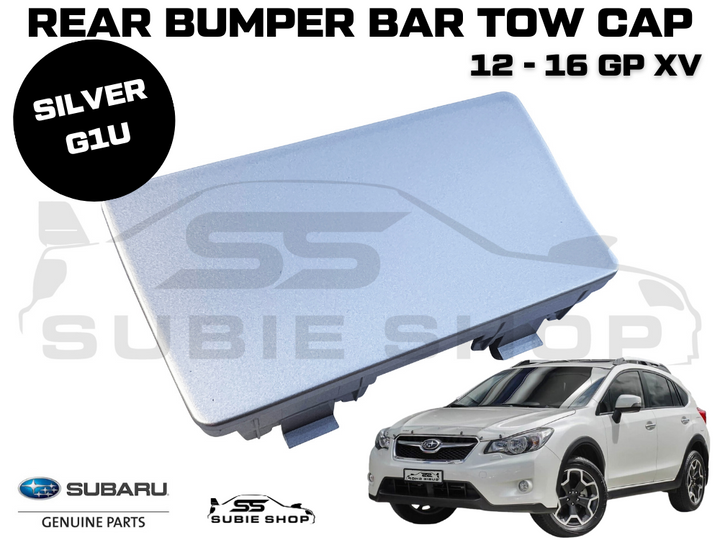 New GENUINE Subaru XV GP 12 - 16 Rear Bumper Bar Tow Mid Cap Cover Silver G1U