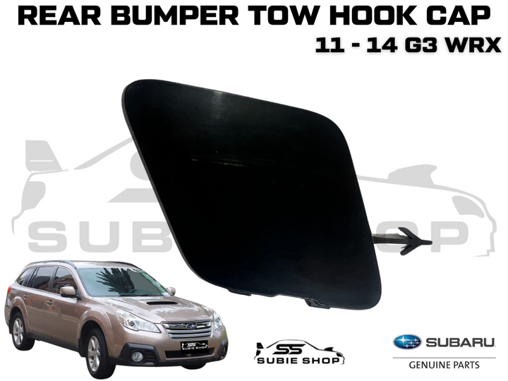 GENUINE Subaru Outback BM 13 - 14 Front Bumper Bar Tow Hook Cap Cover Matt Black