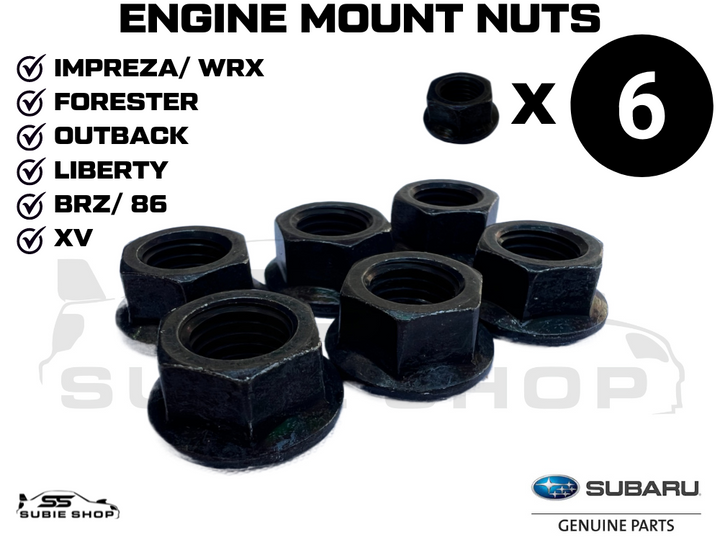 6 x GENUINE Subaru Liberty Forester Outback Impreza BRZ 86 XV Mount Nuts Spares