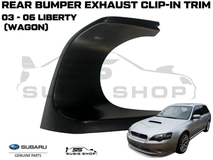 New Genuine Subaru Liberty Wagon 03-06 Rear Bumper Bar Exhaust Cover Trim Insert