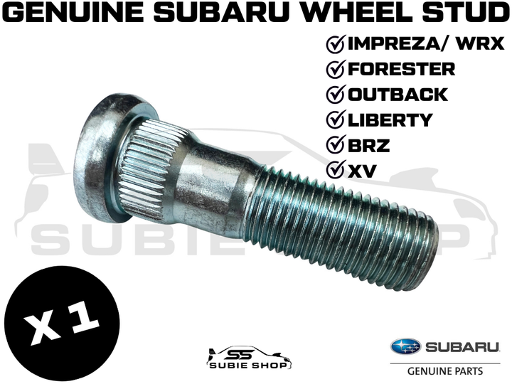 1 x GENUINE Subaru Liberty Forester Outback Impreza BRZ XV Wheel Bolt Stud Lug