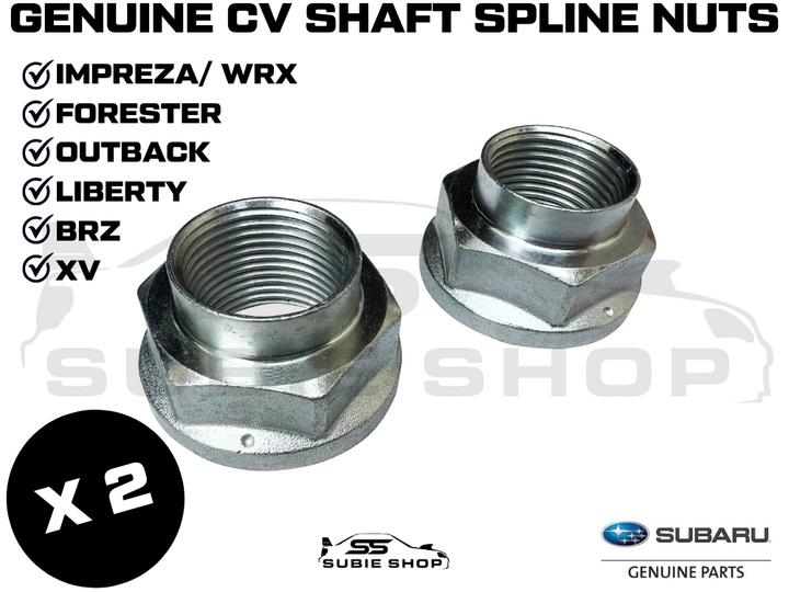 2 x GENUINE Subaru Liberty Forester Outback Impreza BRZ 86 XV CV Spline Axle Nut