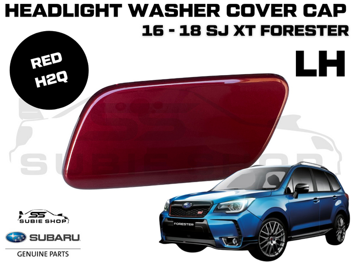 Genuine Headlight Washer Cap Cover 2016 - 18 Subaru Forester SJ XT Left Red H2Q