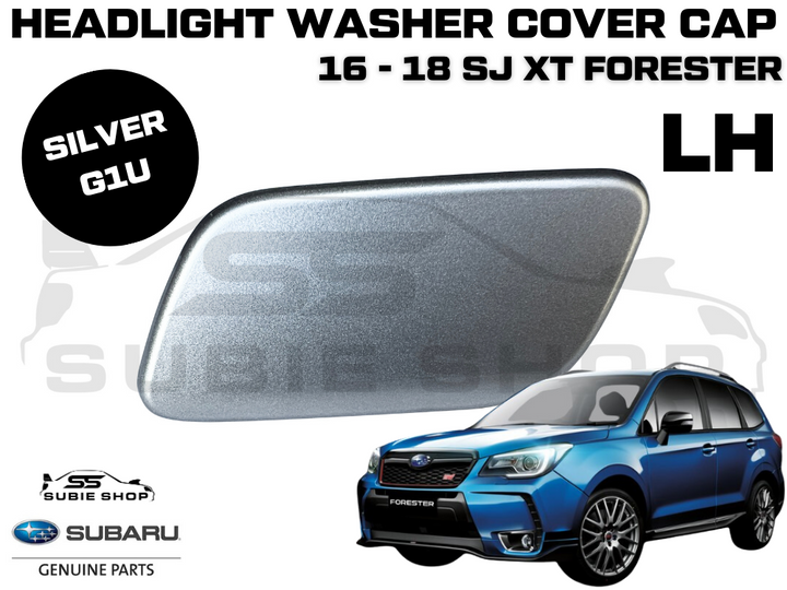 Genuine Headlight Washer Cap Cover 2016-18 Subaru Forester SJ XT Left Silver G1U