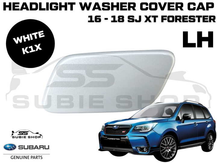 Genuine Headlight Washer Cap Cover 2016 -18 Subaru Forester SJ XT Left White K1X