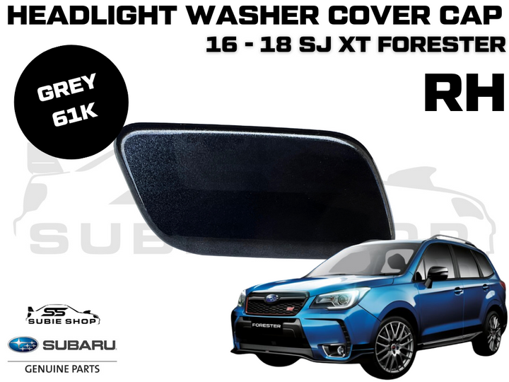 Genuine Headlight Washer Cap Cover 2016 -18 Subaru Forester SJ XT Right Grey 61K