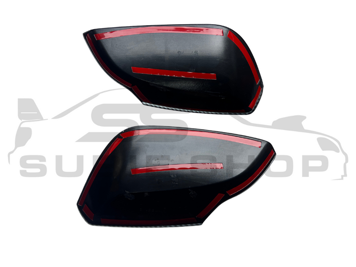 Carbon Fiber Side Mirror Covers Overlays For 15-21 Subaru WRX STi / 15-19 Levorg