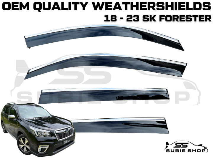 Weather Shields Window Rain Visors For 18 - 23 Subaru Forester SK Weathershields