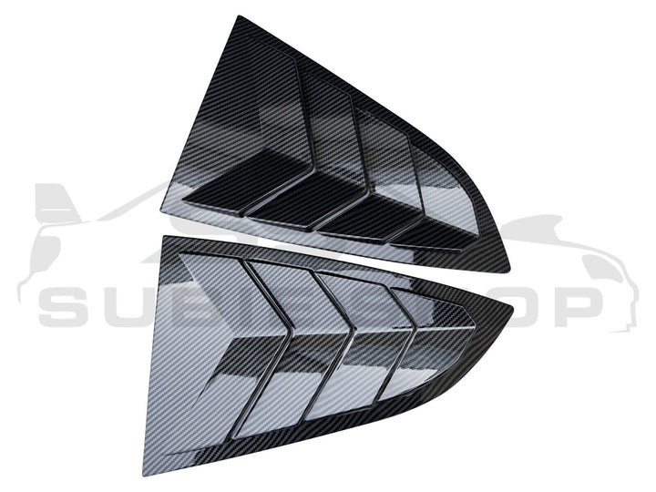 Side Rear Window Louvers Pair Trim For 21 - 23 Subaru BRZ Toyota 86 Carbon Fiber