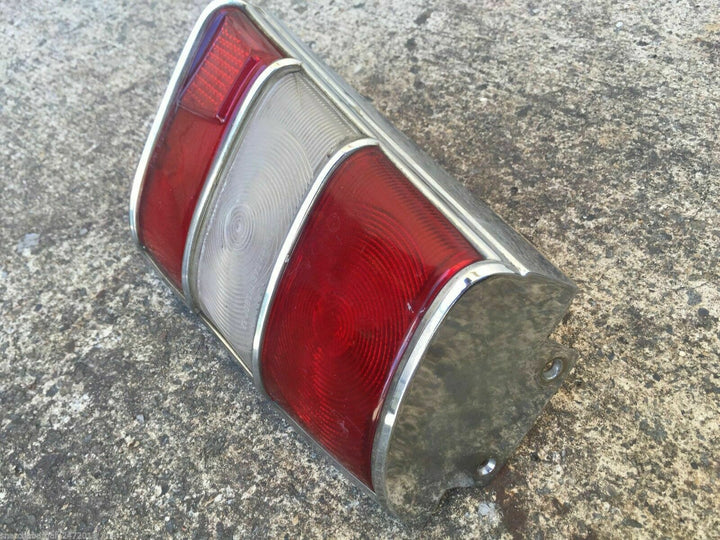 BMW 1967 1600 Neue Klasse Tail Light Lens Cover Chrome Surround Brake Reverse