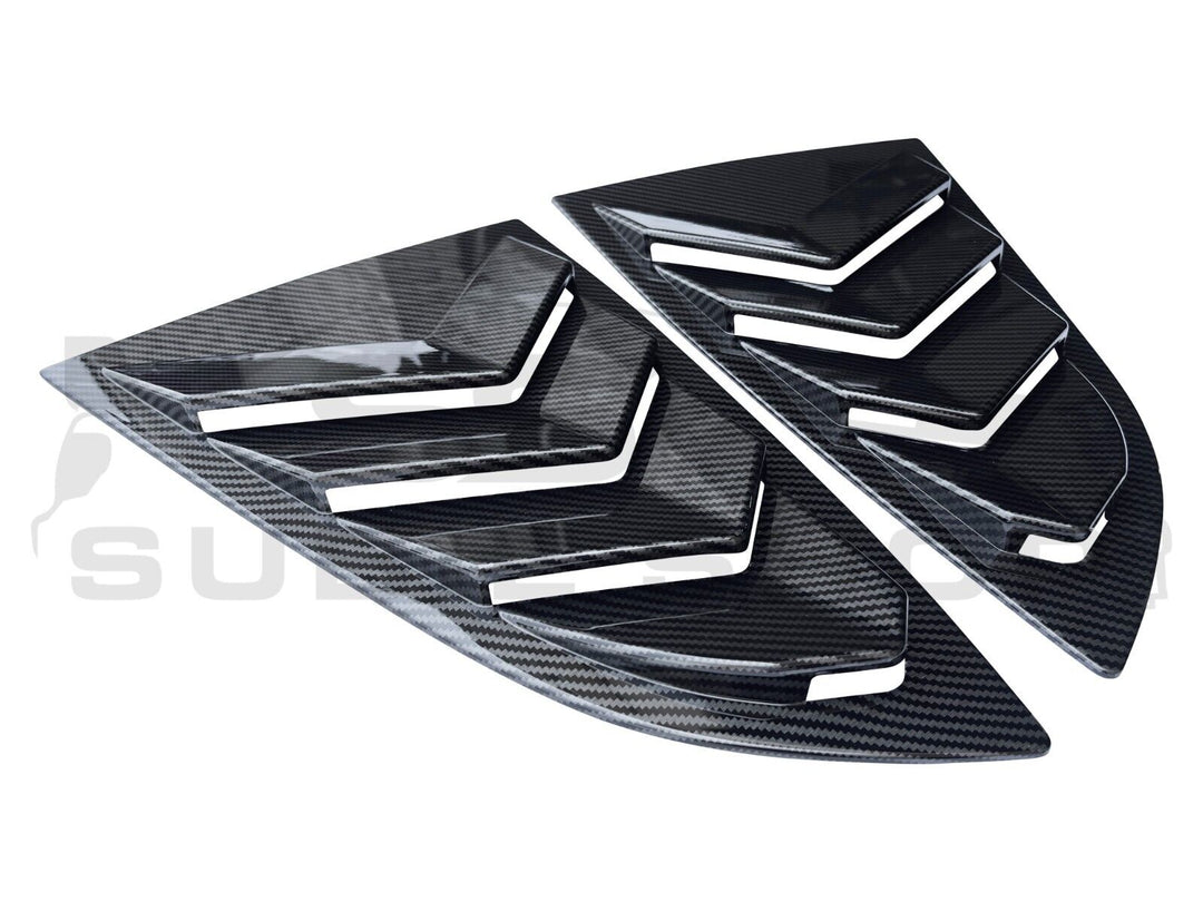 Side Rear Window Louvers Pair Trim For 21 - 23 Subaru BRZ Toyota 86 Carbon Fiber