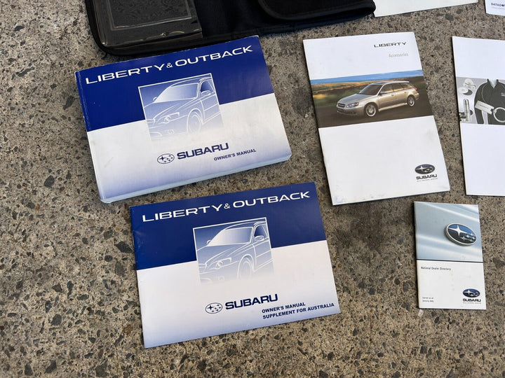 Subaru Outback Liberty H6 GEN 4 2003 -2009 Log Book Wallet Accessories Brochures