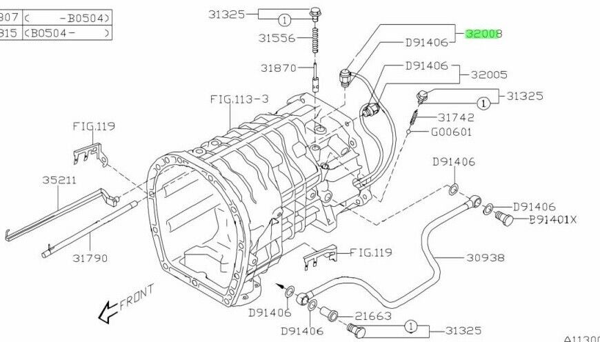 Genuine Transmission Gearbox Neutral Sensor Switch 03 -09 Subaru Liberty 6 Speed