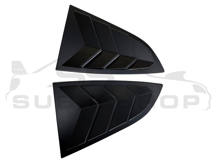 Side Rear Window Louvers Pair Trim For 21 - 23 Subaru BRZ Toyota 86 Matt Black