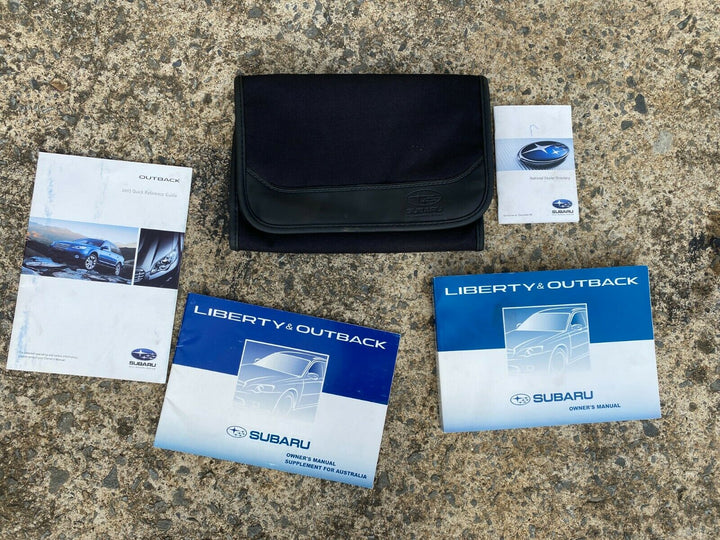 Subaru Outback Liberty GT GEN 4 2003 2009 Log Book Wallet Accessories Brochures