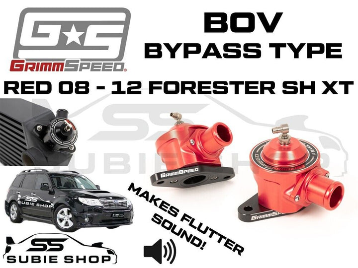 New Red Grimmspeed Bypass Blow Off Valve BOV For Subaru Forester 08 -12 SH EJ255