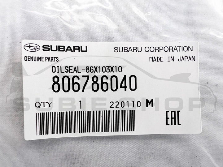 GENUINE Rear Main Engine Seal EJ20 EJ255 257 Subaru Impreza G3 WRX STi 806786040