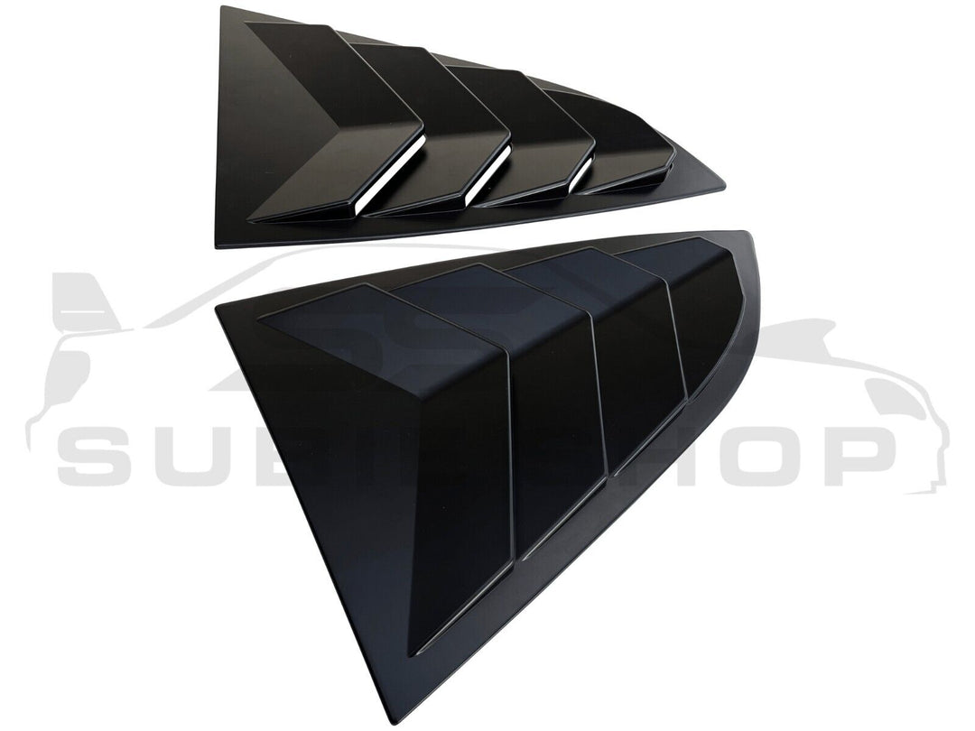 Side Rear Window Louvers Pair Trim For 21 - 23 Subaru BRZ Toyota 86 Matt Black