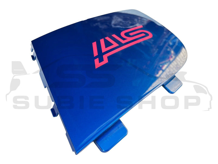 Genuine 06-07 Subaru Impreza WRX Hawkeye STi Fog Light Covers Surround Blue 02C