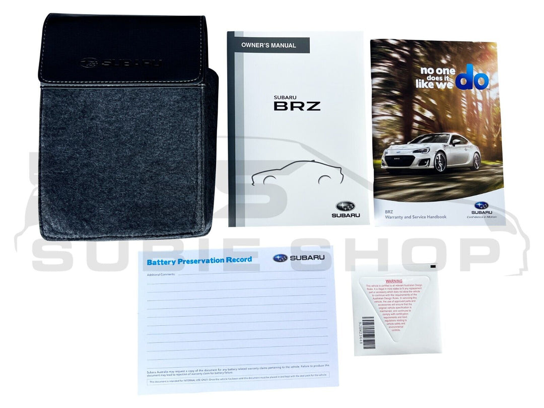 GENUINE Subaru BRZ 2018 - 21 Factory Owners Manual Log Service Book Wallet Pouch