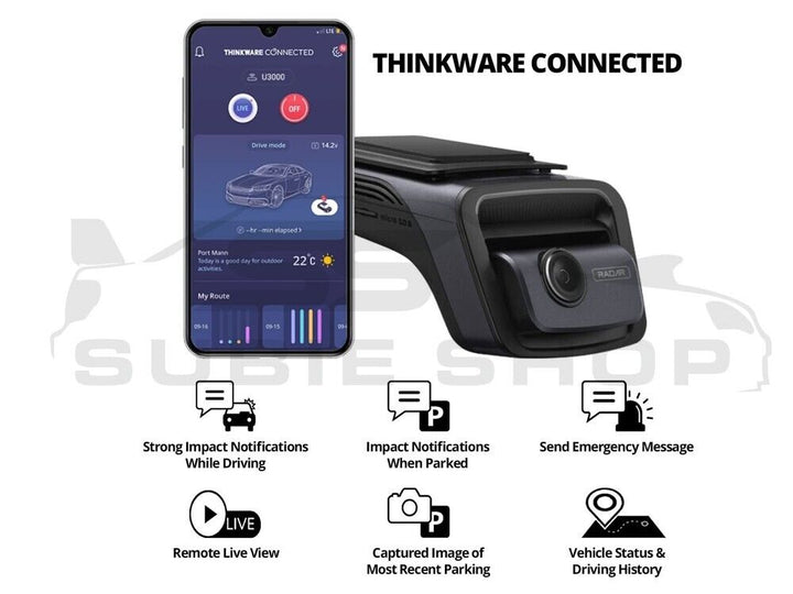 THINKWARE 4K HD Radar Dual Dash Cam Kit 4G & WIFI Connected - 64GB U3000 Parking