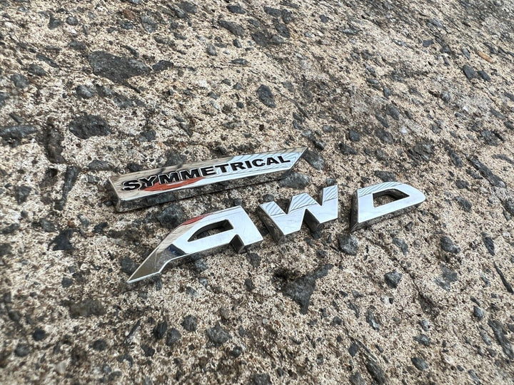 Subaru Impreza RS / WRX 08 - 11 Rear Chrome Symmetrical AWD Badge Decal GENUINE