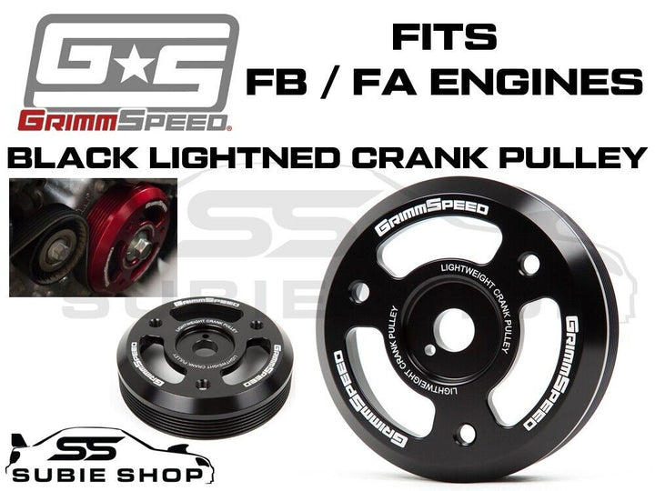 Grimmspeed Lightweight Crank Pulley for Subaru WRX 15+ Forester 13+ BRZ 86 FB FA