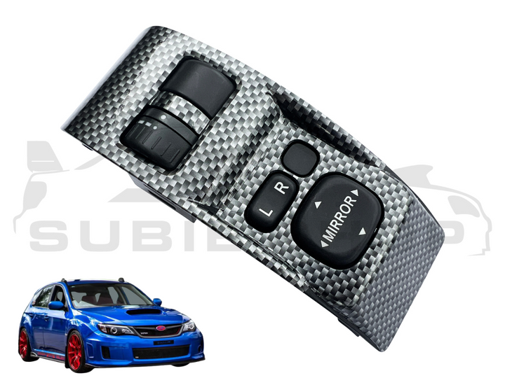 Subaru Impreza 08 - 14 WRX G3 Carbon Fiber Wrapped Electric Mirror Switch Panel