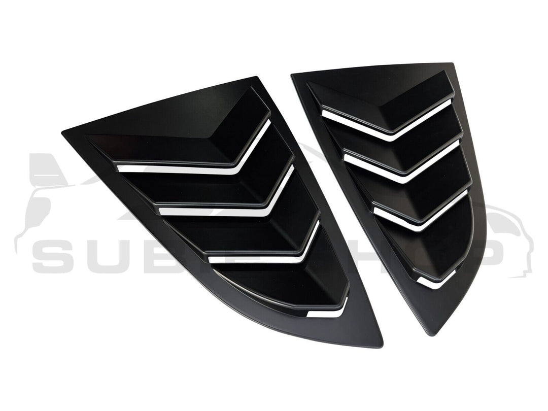 Side Rear Window Louvers Pair Trim For 21 - 23 Subaru BRZ Toyota 86 Matt Black