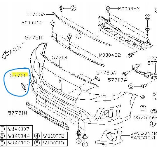 New GENUINE Subaru XV GT 17 - 20 Front Bumper Bar Tow Hook Cap Cover Matt Black