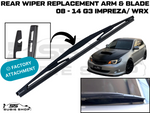 Rear Windscreen Wiper + Blade Hatch Window 16" For 08 - 14 Subaru Impreza / WRX