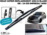 Rear Windscreen Wiper + Blade Hatch Window 16" For 08 - 14 Subaru Impreza / WRX