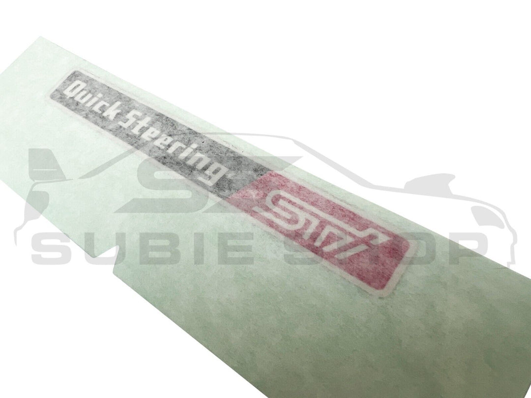 NEW OEM Genuine Subaru Impreza WRX GC8 BRZ 86 GD Steer STI Rear Decal Sticker JDM