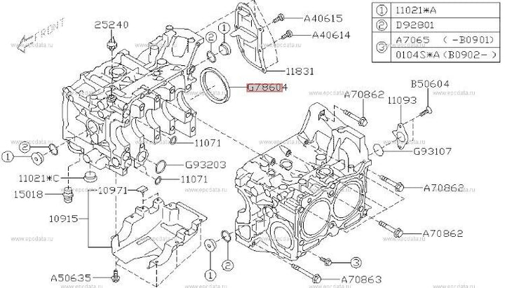 GENUINE Rear Main Engine Seal EJ20 EJ255 257 Subaru Impreza G3 WRX STi 806786040