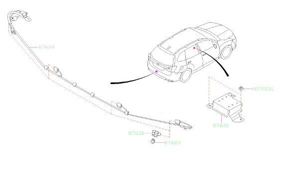 Subaru Forester 18 -21 Reverse ADA Automatic Brake Control ECU Module 87631SJ010