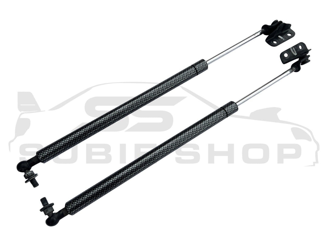 Subaru Impreza 08 - 11 GH G3 WRX Carbon Fiber Wrapped Hood Bonnet Gas Struts OEM